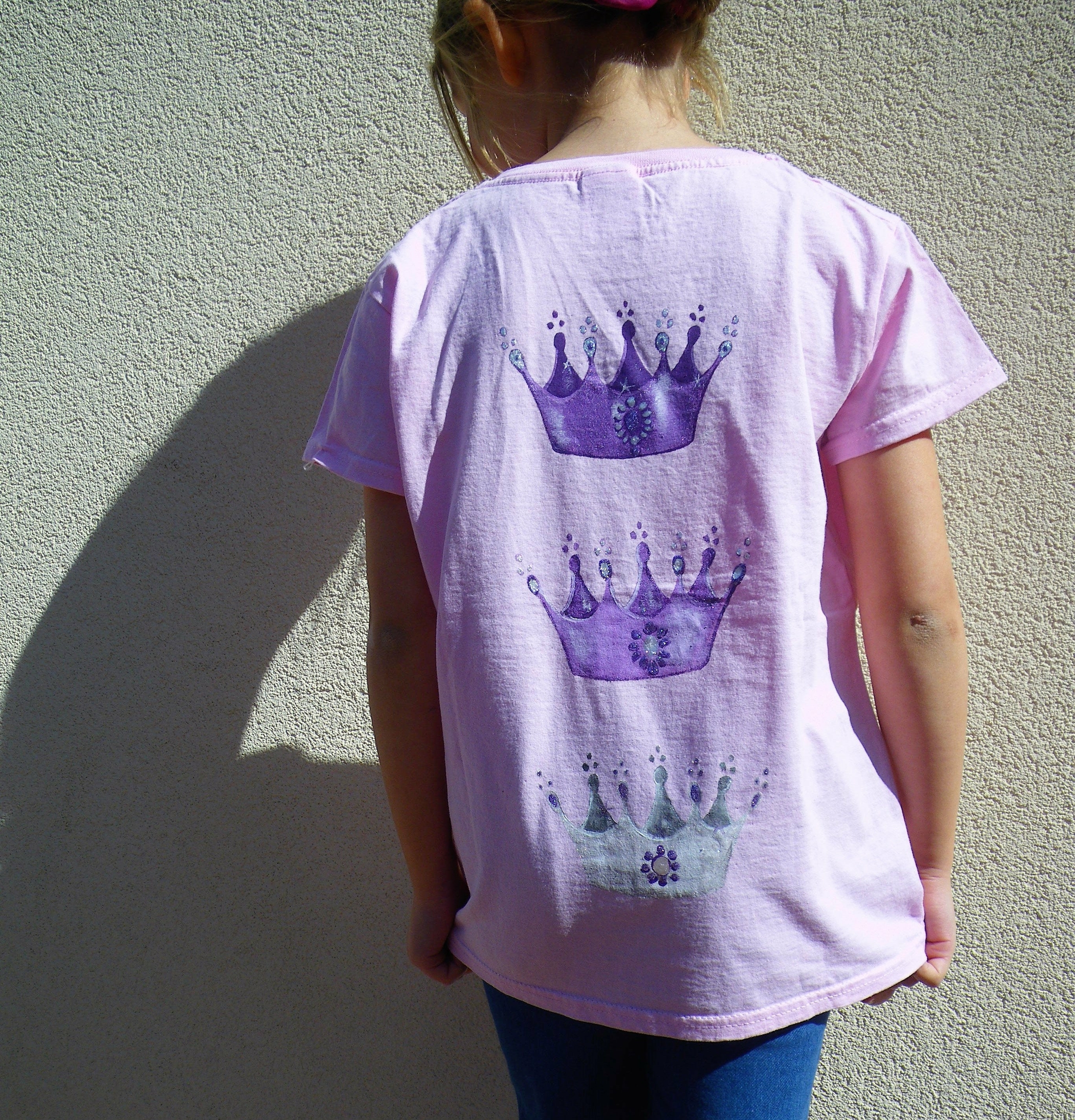 t-shirt rose fille princesse