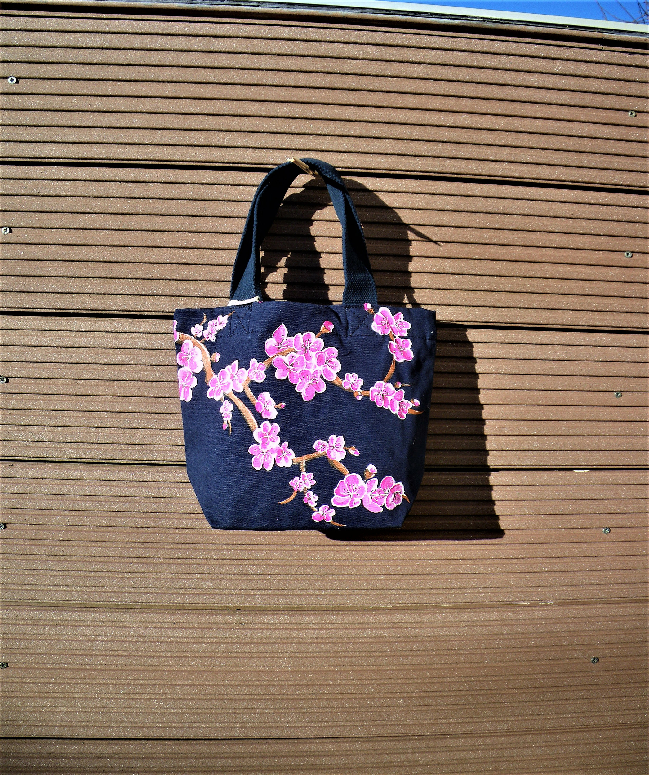 sac en coton bio fleurs de cerisier