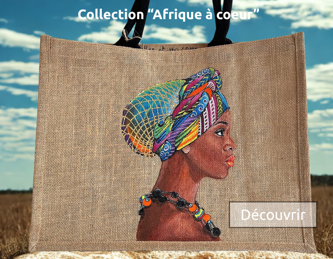 des motifs inspirés par l'Afrique peints à la main par Elles et No.