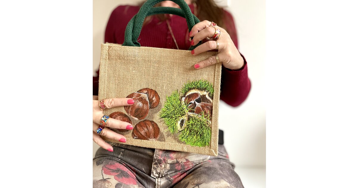 Sac En Jute Naturel 56x100 Cm - Résistant Et Indéchirable Pour Ramasser Olives, Noisettes, Châtaignes
