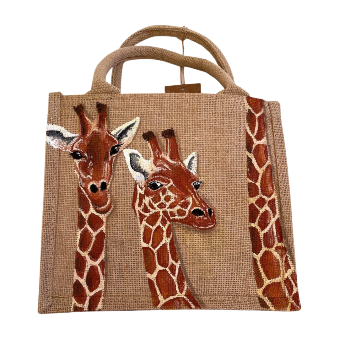 Sac à Main Femme Motif Girafe - Fermoir Pression - Bleu - Occasion