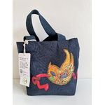 sac coton bleu masque venise (1)