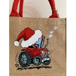 sac jute tracteur de Noël (5)