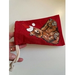 pochon ours de noël rouge (6)