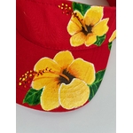 Visière rouge hibiscus jaune (6)