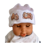 Bonnet naissance peint à la main par Elles et No.
