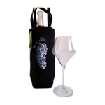 sac à bouteille de vin et champagne peint à la main par Elles et  No.