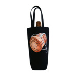 sac à bouteille de vin et champagne peint à la main par Elles et No.