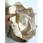 Tote bag sac à  main en coton beige bio avec skylines peintes à la main  par Elles et No.