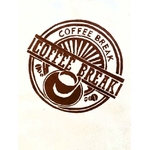 Tote bag beige avec message coffee break peint à la main par Elles et No.