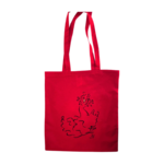 Tote bag rouge avec danseuse flamenco peinte à la main