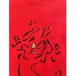 Tote bag rouge avec danseuse flamenco peinte à la main (3)