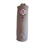 Sac tapis yoga, gris avec une fleur de lotus peinte à la main  par Elles et No.