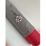 Sac tapis yoga, gris avec une fleur de lotus peinte à la main  par Elles et No.