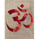 symbole hindouiste OM peint à la main sur un sac en jute S par Elles et No.