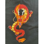 Tee-shirt noir 1214 ans avec un dragon peint à larrière sur le dos (1)