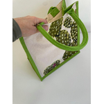sac coton jute avec cactus peint à la main  par Elles et No.