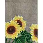 sac en jute avec gros tournesols peints à la main par Elles et No.