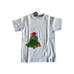 T-shirt blanc enfant   Elles et No.  tortues style cartoon peintes à la main