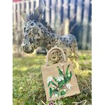 petit sac en jute avec des fleurs de Myrte peintes à la main par Elles et No.