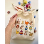 Sac en coton bio avec des motifs de Pâques peints à la main par Elles et No.