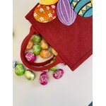 Sac en jute avec des motifs de Pâques peints à la main par Elles et No.