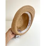 Chapeau dété pour enfant en papier tissé avec un papillon, peint à la main par Elles et No.