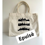 sac en coton avec des skylines peintes à l amain par Elles et No.