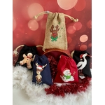 Lot de 5 pochons de Noël peints à la main par Elles et No.