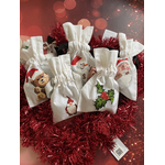 lots de 5 pochons de Noël peints  à la main par Elles et No.