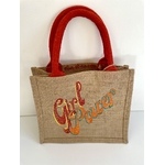 sac en jute avec le message girl power peint à la. main par Elles et No..jpeg1