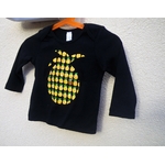 t-shirt bébé noir avec ananas