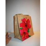 sac jute XS avec hibiscus