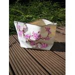trousse blanche coton bio avec fleurs