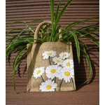 sac jute XS avec marguerites peintes main par Elles et No.