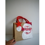 petit sac en jute avec Père Noël