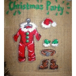 petit sac en jute Christmas party