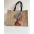sac en jute wesfordmill avec un portrait de femme africaine et son turban peint à la main par Elles et No.