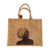 Sac XL jute paillette avec africaine peinte main par Elles et No.