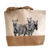 sac en jute et coton avec des zèbres peints à la main par Elles et No.