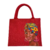 sac jute rouge pailleté avec tête d'africaine peinte à la main par Elles et No.