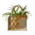 Sac jute et coton avec poche, ananas peints à la main par Elles et No.