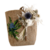 porte plante jute chardon peint à la main fleurs séchées (1)