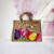 sac en jute  Elles et No. grand modèle avec tulipes peintes à la main