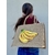 Elles et No. sac en jute XL avec un régime de bananes peints àa la main porté sur l'épaule