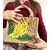 sac en jute avec du mimosa peint à la main par Elles et No.