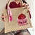 sac en jute avec un gâteau Ispahan peint à à la main par Elles et No.