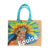 Sac de plage en jute avec une danseuse de samba peinte à la main par Elles et No.
