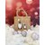 Petit sac en jute avec deux lutins du Père Noël peint à la main par Elles et No.