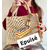 sac en jute avec un millefeuille peint à la main par Elles et No.